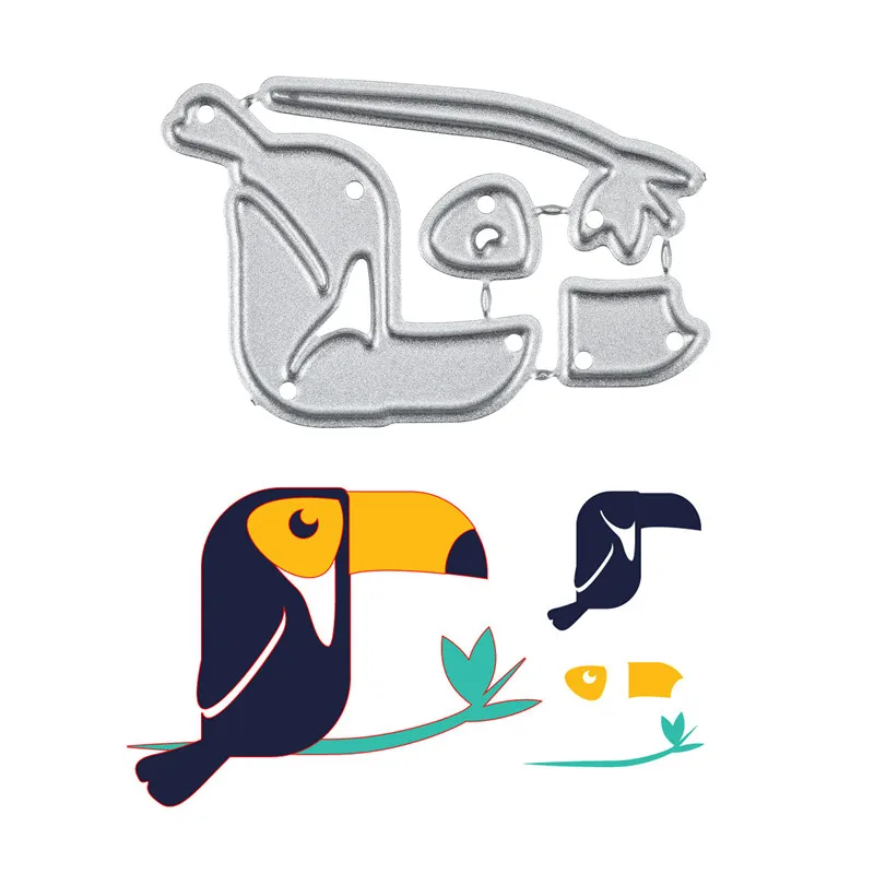 YaMinSanNiO Дятел птица металлическая резка штампы в ветке DIY Выгравированные ремесло