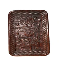 china old beijing old goods redwood carved carvings everything goes well picture the tea tray decorated square plate