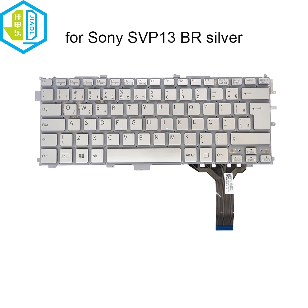 

BR/Brazil Brazilian laptop keyboard for Sony VAIO Pro 13 SVP13 SVP132 SVP1321 SVP132A SVP13A 149243881BR qwerty keyboards silver