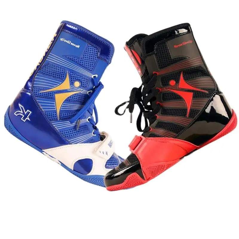 2017 Professional Boxing Shoes Competition Training shoes Non-Slip comfortable Shoe MMA Muay Thai Grappling fitness sneaker