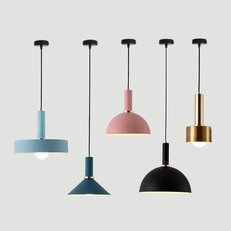 Простые подвесные светильники E27 в скандинавском стиле лофт современные