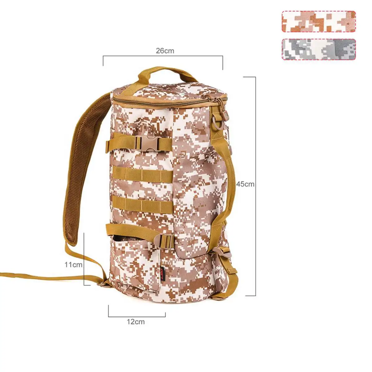 

23L Fishing Bag Folding Black Cylindrical Large Capacity Fishing Tackle Backpack Tackle Storage Bags Travel Carry Bag Black