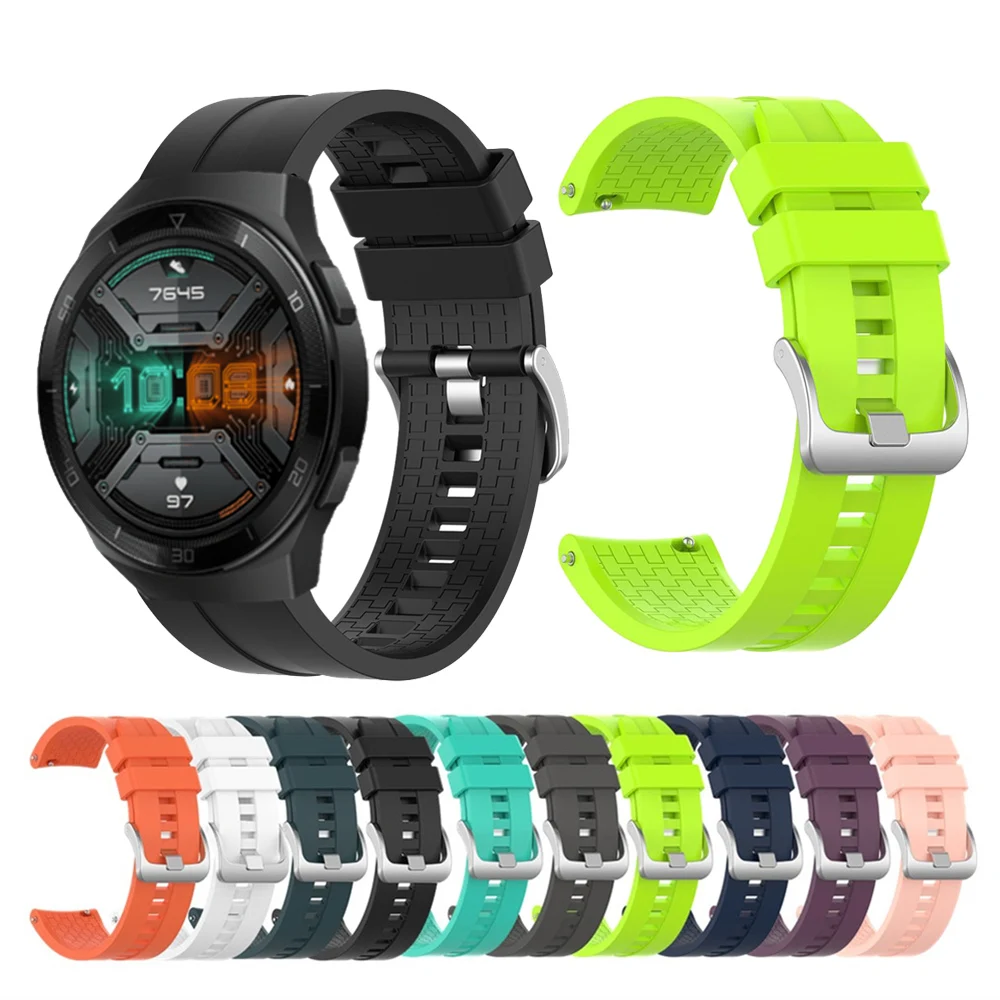 

Ремешок для часов, 22 мм, для Ticwatch E2 S2 Pro, силиконовый спортивный браслет, ремешок для Huawei Honor Magic GT 2 2E 46 мм, ремешки для часов мужские
