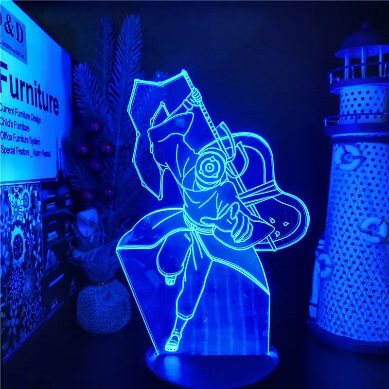 Ботинки в стиле аниме Naruto 3d иллюзия Лампа обувь для косплея героя Хатаке Какаси