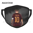 Маска для лица с забавным принтом Франческо Тотти 10, многоразовая, 938