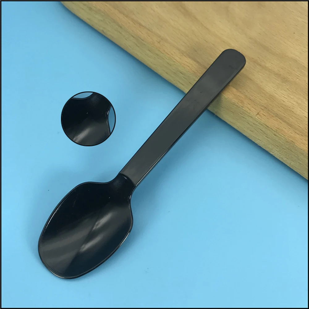 Новые 100 шт мини прозрачные пластиковые ложки вечерние свадебные Одноразовые