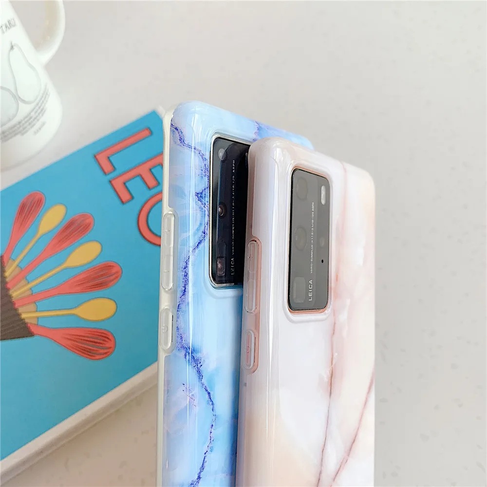 FLYKYLIN мраморный чехол для телефона iPhone SE 2020 11 Pro Max задняя крышка Huawei P30 P20 P40 Lite Mate 20 30