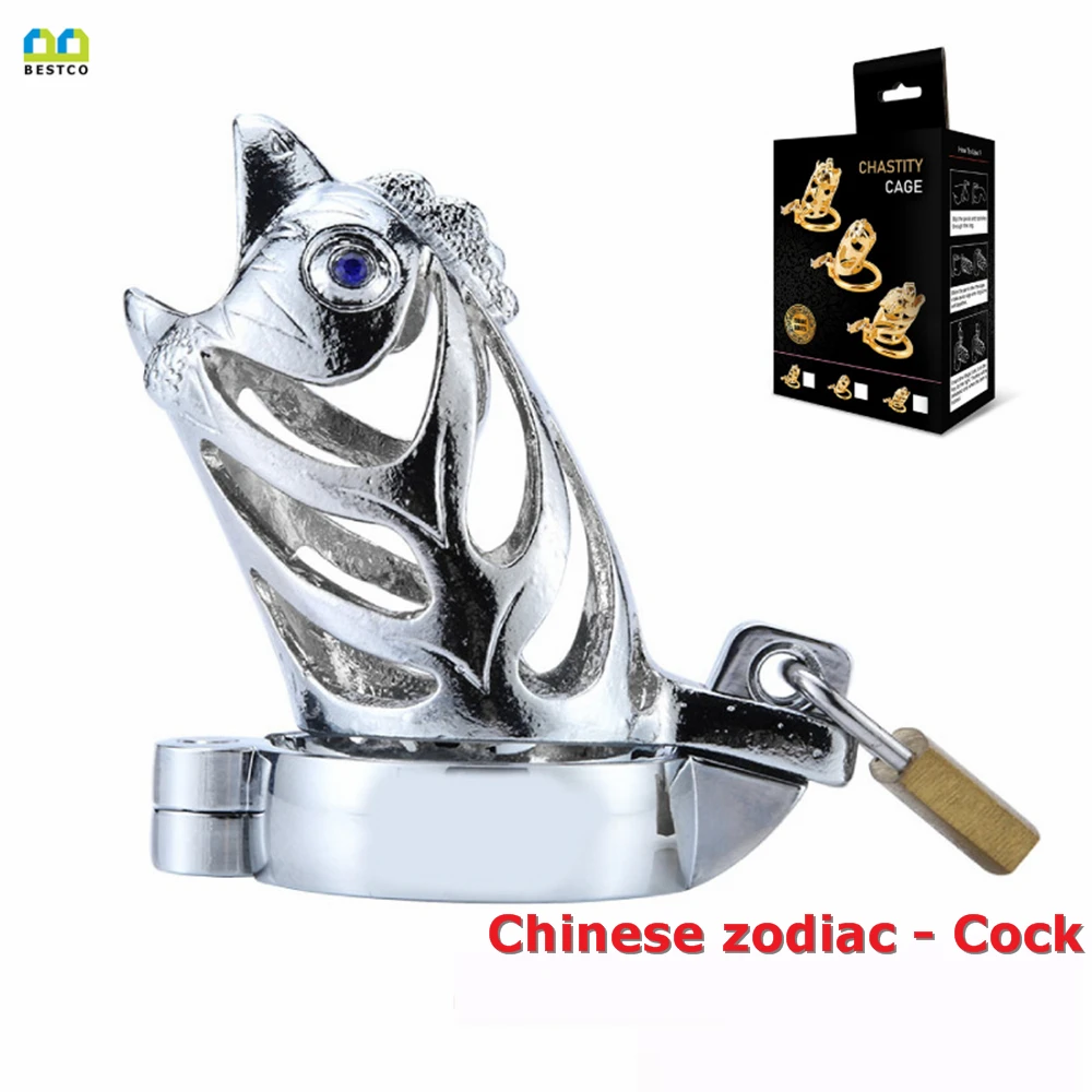

BESTCO 18+ Male Chastity Cage Bondage Penis Lock Bound Device Zodiac Cock Ring Adult Sex Supplies Erotic Toys Feitish Goods Shop