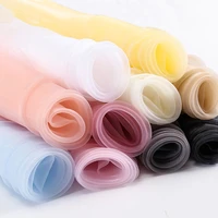 1 meter gauze organza fabric for dress garment doll diy sewing colorful tulle organza fabric for party wedding decoraction