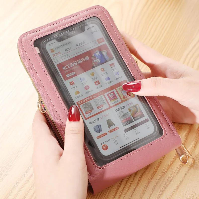 

2021 new large-capacity bag wallet multi-function fashion touch screen shoulder small bag messenger mobile phone bag women