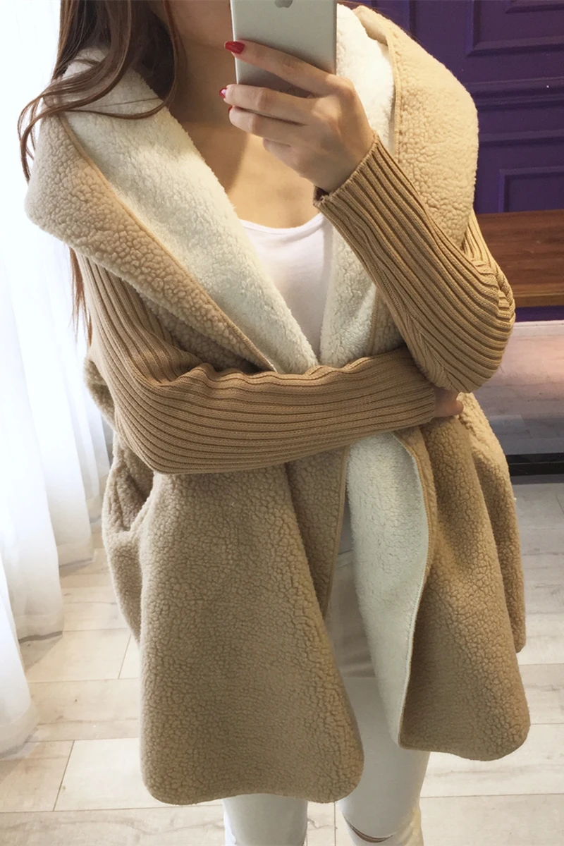 

2020 Bomber New Arrival Sale Jaqueta Feminina Autumn Women's Large Size Loose Stitching Cardigan Women Plus Velvet Thick Coat