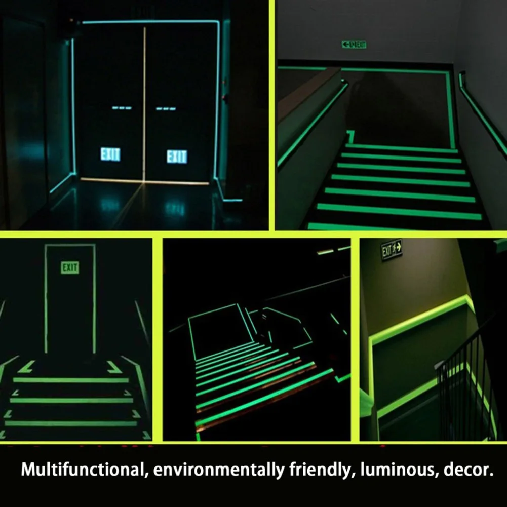 

Reflective Glow Tape 12mmx5m Self-adhesive Removable Luminous Warning Tape SGA998