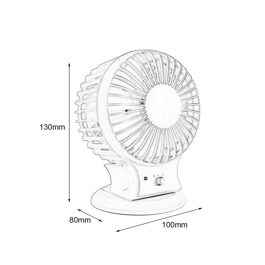 

Low Noise Compact Handheld USB Fan Cooler Cooling Fan Double Blades Rechargeable Handy Small Desk Desktop USB Cooling Fan Table