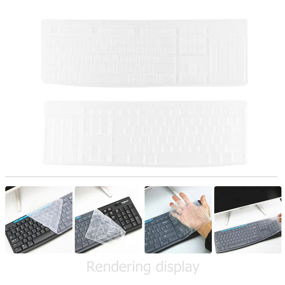 

Water-resistant Keyboard Protector Silicone Transparent Keyboard Skin Keyboard Protective Cover Compatible for Logitec
