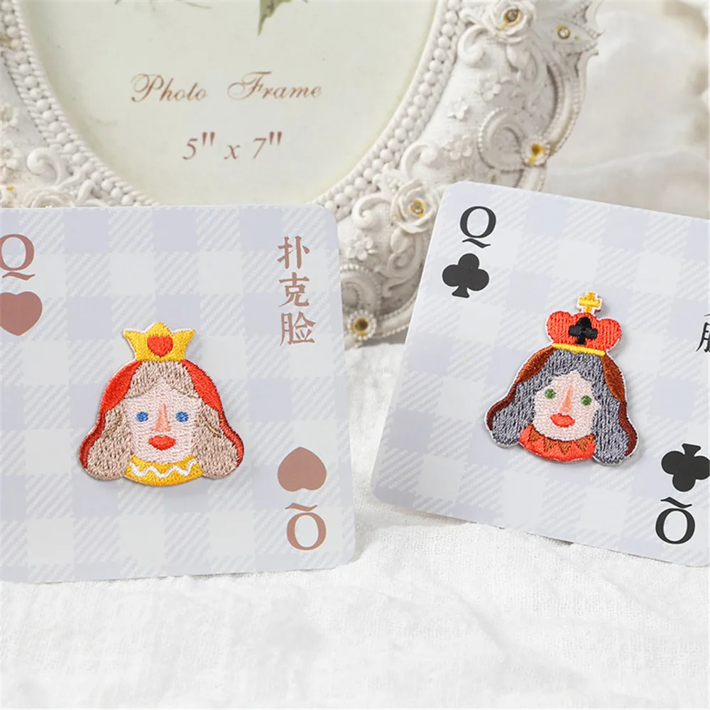 AHYONNIEX мультфильм Король Королева Вышивка Патчи для сумки джинсы утюгом нашивки