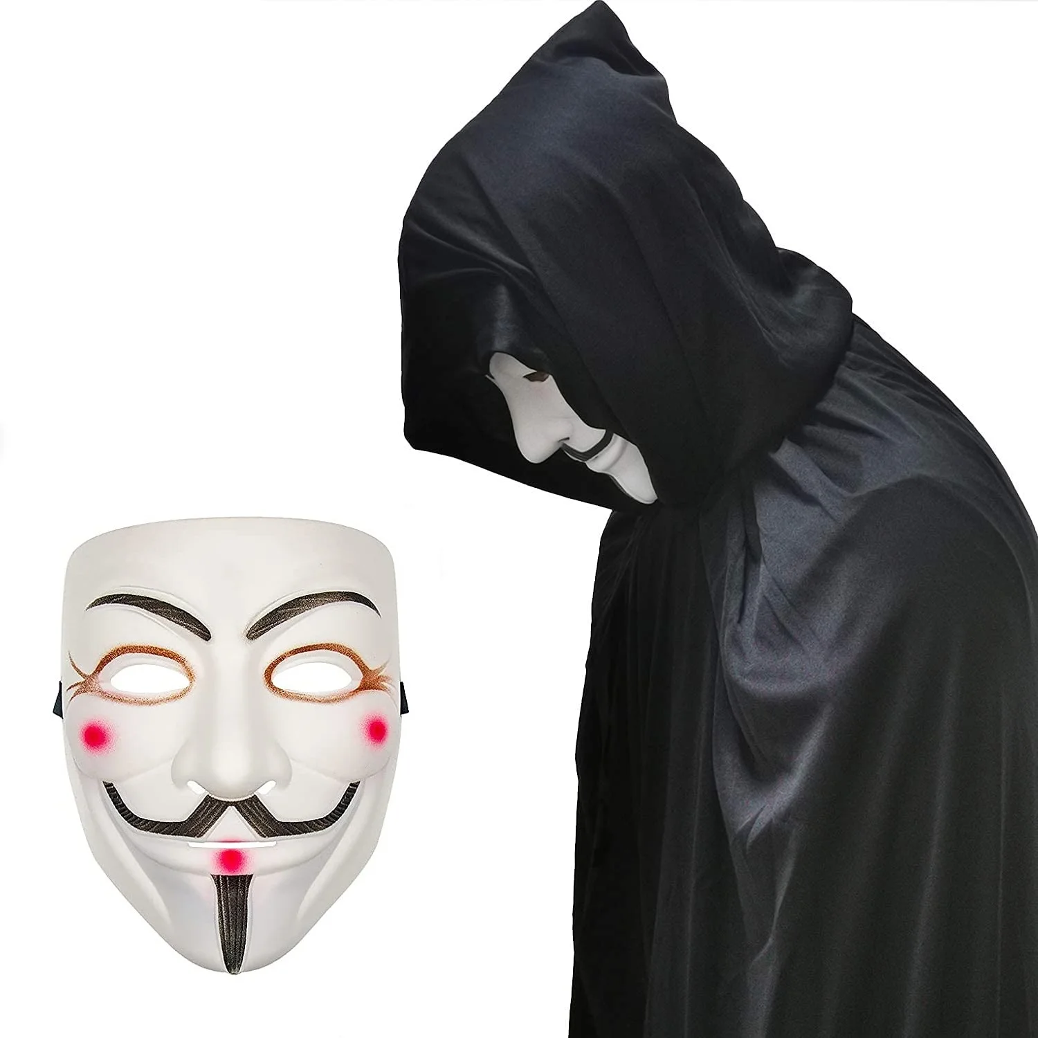 2x Классический V for Vendetta хакер маска Косплэй анонимным Гай Фокс Хэллоуин для