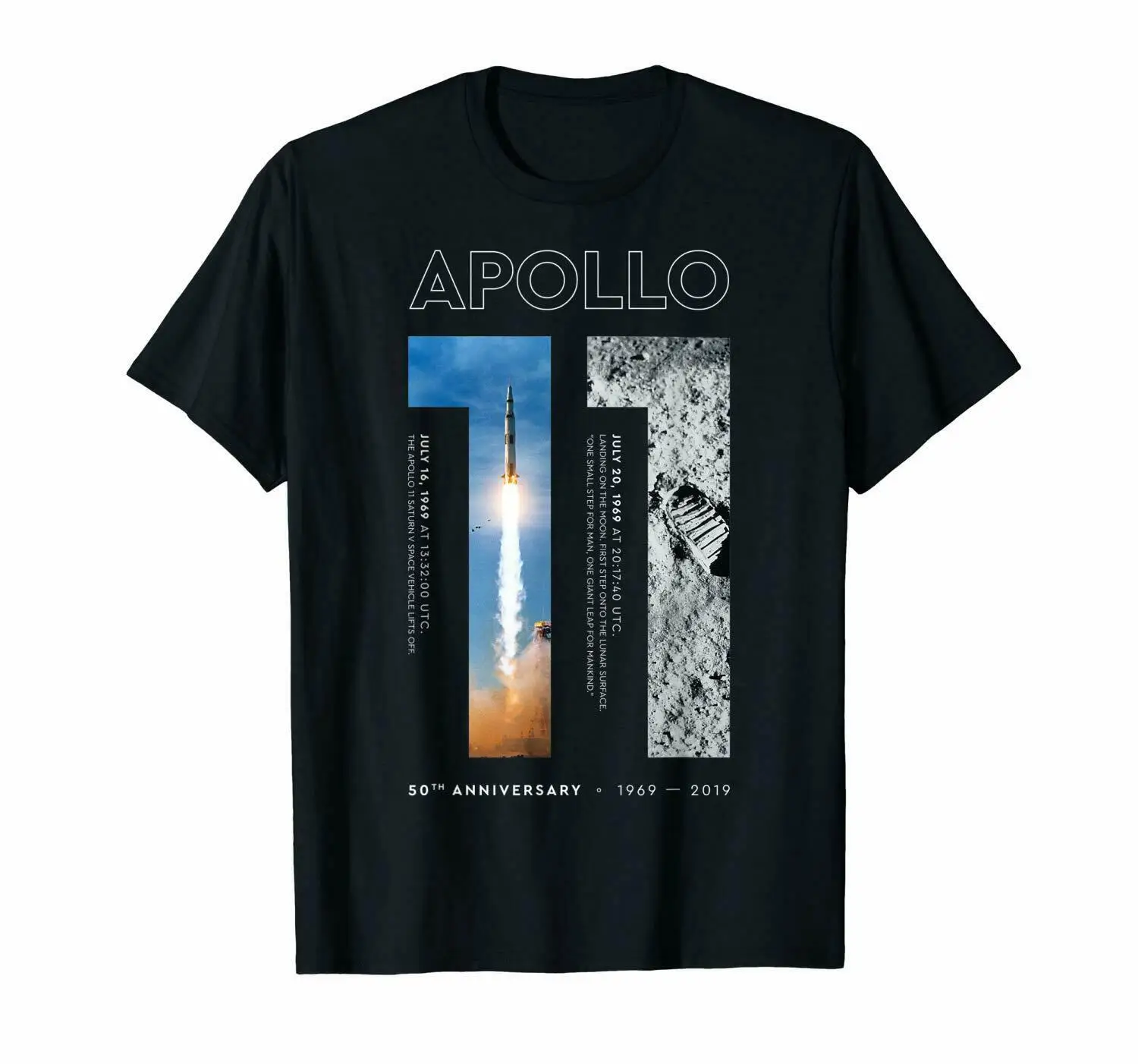 Футболка Apollo 11 на 50-ю годовщину посадка Луну 1969 2019 футболки тренд США футболка