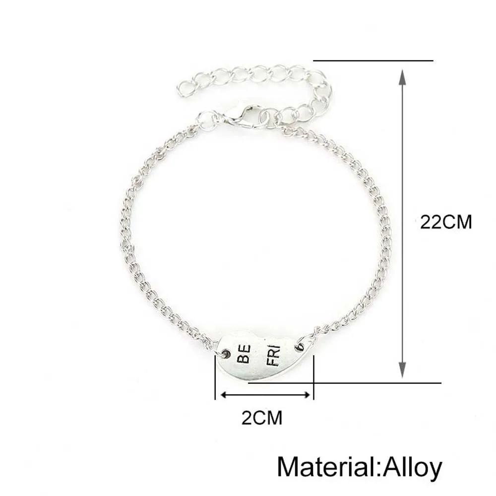 Шарм 2 шт./компл. лучшие браслеты друзья для женщин девушки Головоломка Сердце