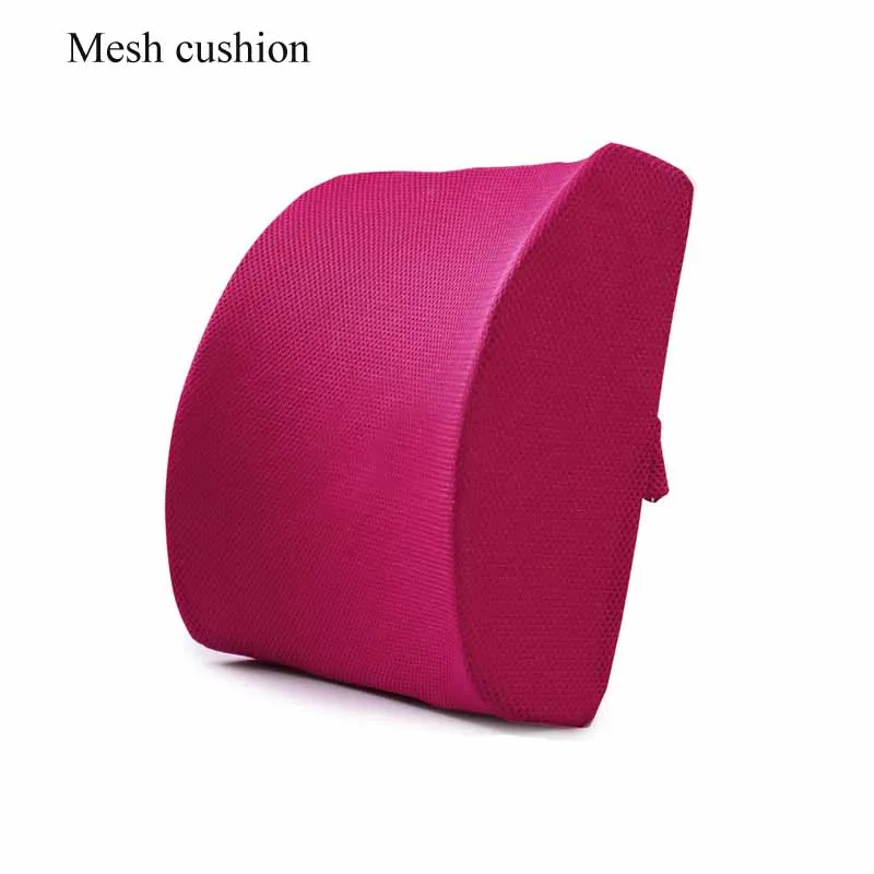 mesh hot pink Подушка для автомобильного сиденья ортопедическая Ортопедическая подушка с эффектом памяти массажное кресло подушка для спины офисная Массажная подушка - Цвет: mesh hot pink