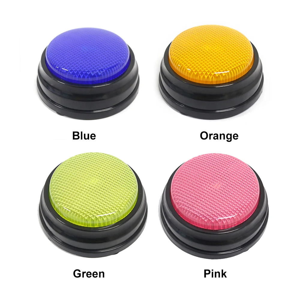 

Recordable Talking Button with LED Function Learning Resources Answer Buzzers Alarm Button Voice Recorder Interactive Toy