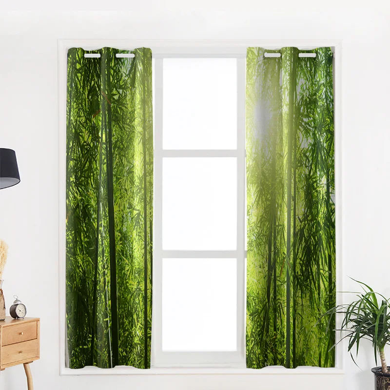 Зеленые бамбуковые занавески для окна от солнца и растений гостиной мальчиков