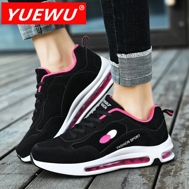 

YUEWU Women’S Leisure Trend Four Seasons Ventilation Nude Shoes Plush Cotton Shoes Air Cushion Sneakers