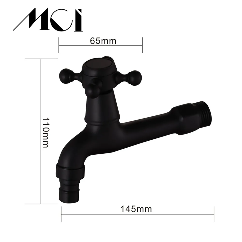 Смеситель для ванной комнаты черный латунный с настенным креплением|Сливные