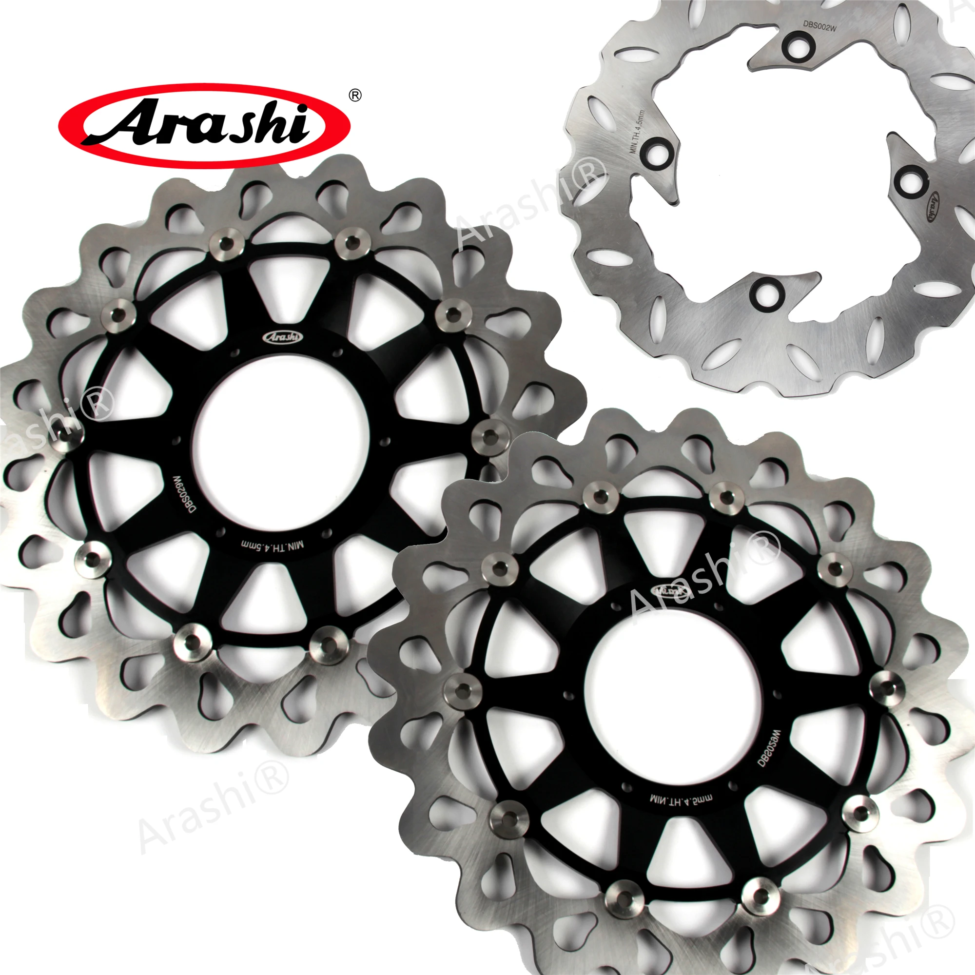 

ARASHI Brake Disc For HONDA VTR SP1 RC51 1000 2000 2001 2002 2003 2004 CNC Floating Front Rear Brake Rotor CBR1000RR 2006 2007