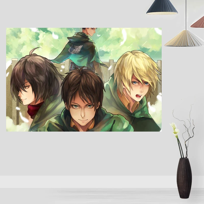 

Пользовательские атака на постер Titan настенных розеток для Гостиная Искусство Плакат Украшение холст ткань без рамки Современные печати ст...