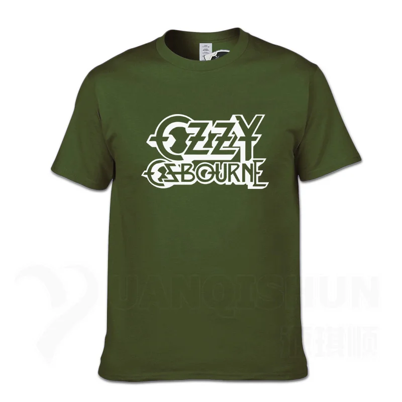ArmyGreen 1 Новинка, Ozzy osborn, летние футболки, 16 цветов, мужские брендовые хип-хоп футболки с коротким рукавом, на заказ, с принтом Ozzy, панк-рок, футболки, Топ - Цвет: ArmyGreen 1