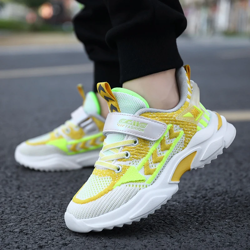 

Designer Boy Running Shoes Breathable Girls Jogging Walking Trainers Soft Bottom Children Girls Sneakers Brand Shoes Kids Boys