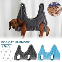 pet hang hammock dog cat grooming nail trimming bathing helper restraint bag drying towel soft hammacks for puppy kitten