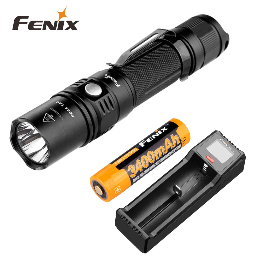 Фонарик Fenix PD35 тактический светодиодный турбовыход 1000 люмен зарядное устройство