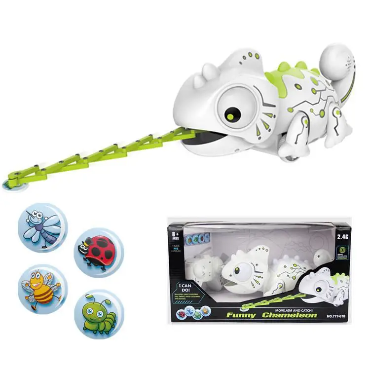 

RCtown Remote Control Chameleon Pet Intelligent Toy Robot Reptile Animals for Children Birthday Gift Funny Toys