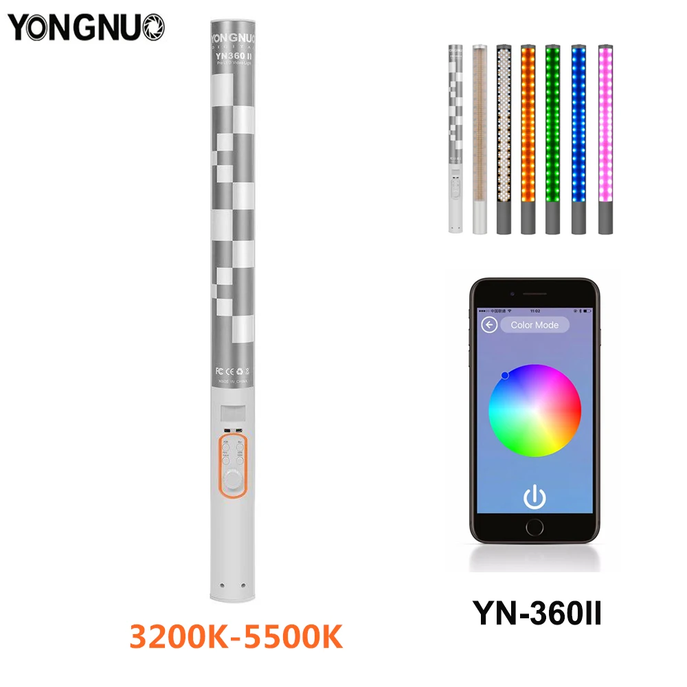 YONGNUO YN360II YN360 II ручной светодиодный мягкий свет для фотосъемки 3200 K 5500 RGB