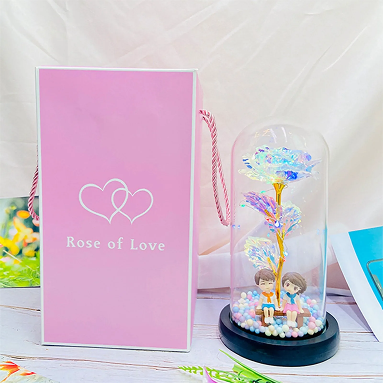 Новая мигающая цветная светодиодная Ночная лампа с черной основой Галактическая