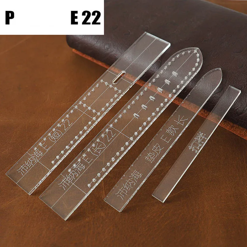 STRAP-P-E22-1SET Прозрачный акриловый ремешок для часов, трафарет, шаблон, сделай сам, кожаный инструмент для рукоделия, товары для дома, принадлежности для наручных часов, форма для мужчин - Цвет: STRAP-P-E22-1SET