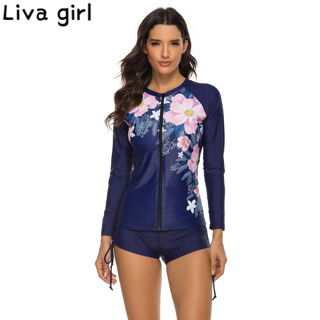 Бикини для девочек Liva сексуальный купальник с принтом два предмета