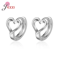 classic cute heart hoop earrings for women girl new fashion small gold silver color earring party jewelry gift brincos