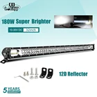Супертонкий светодиодный рабочий светильник CO LIGHT, 60 Вт, 180 Вт, 300 Вт, 12 В, 24 В, 8 дюймов, 20 дюймов, 32 дюйма, комбинисветильник прожектор 4x4, световая балка для внедорожников 4x4, грузовиков