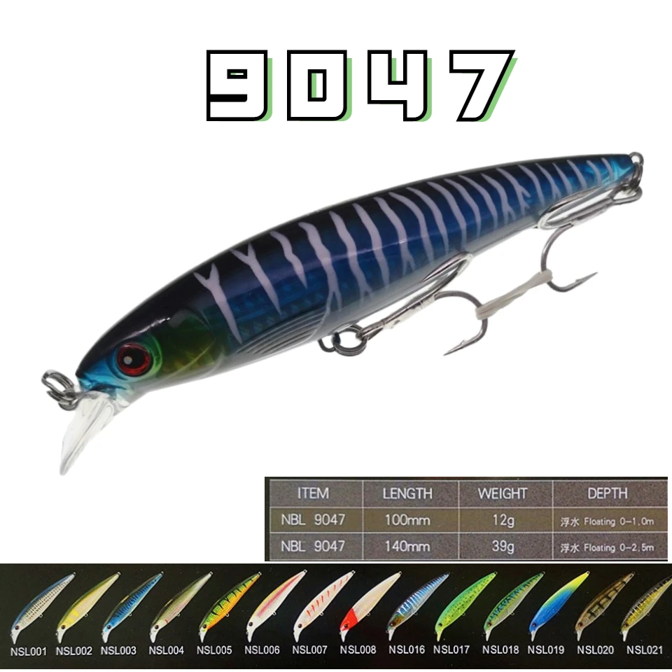 

NOEBY 9047 39 г 1 шт./лот плавающая жесткая приманка в форме гольяна 39 г/14 см глубина 0-2,5 м 8 цветов искусственная приманка большая рыболовная приман...