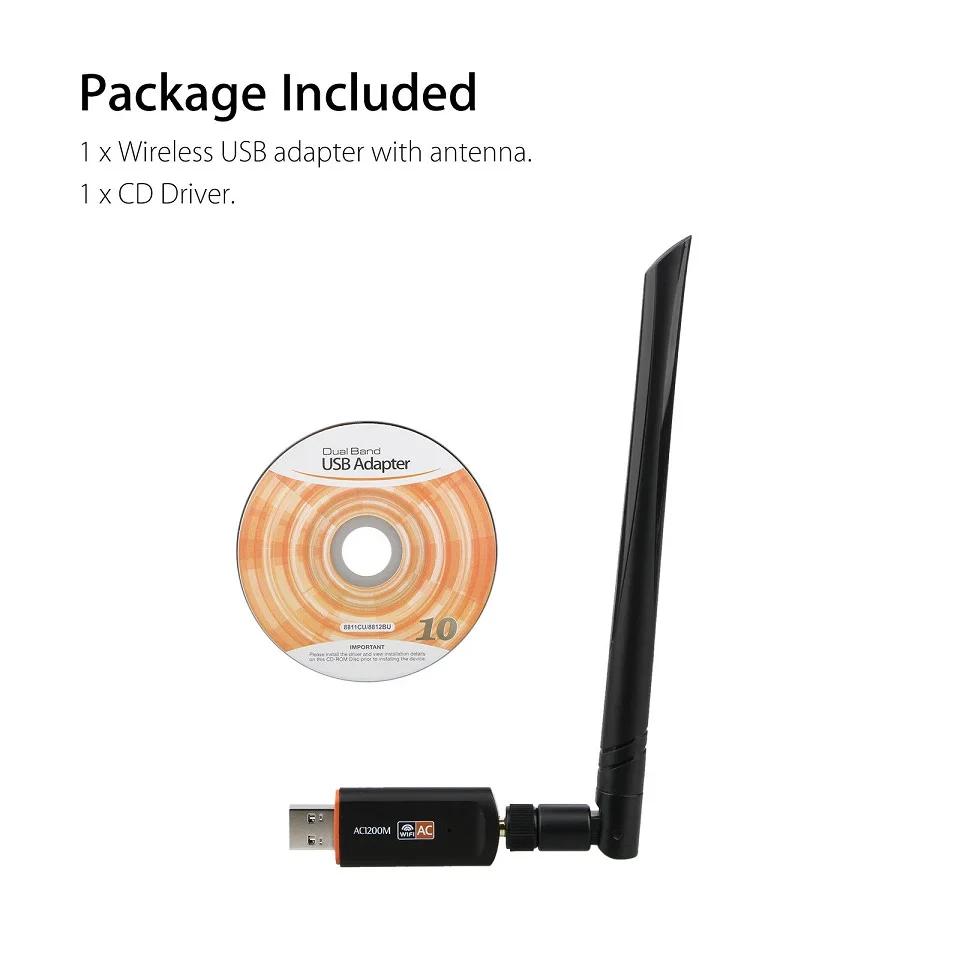 USB 3, 0 1200 / Wifi   5  2, 4  802.11AC RTL8812BU Wifi       Deskto