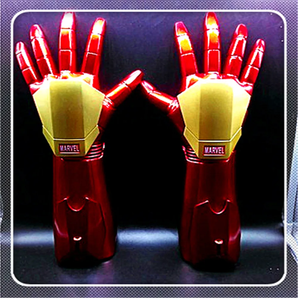 Железный правая перчатка носимый Запуск лазерный светильник косплей реквизит