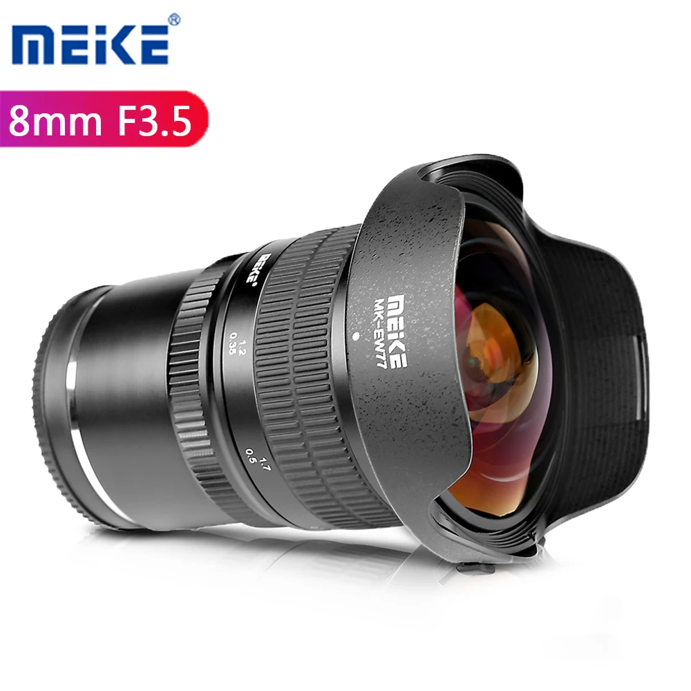 Диафрагма объектива рыбий глаз Meike 8 мм F3.5 ультра широкий угол ручная фокусировка
