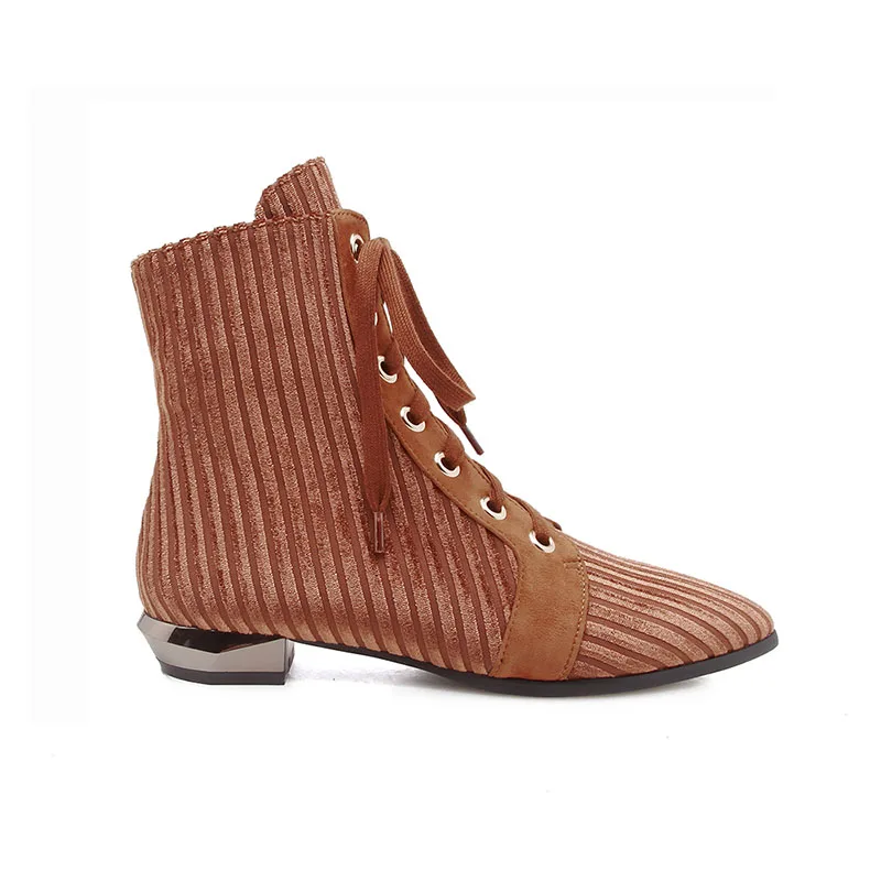 Phoentin/ботильоны на низком каблуке из коровьей замши коллекция 2019 года полосатые