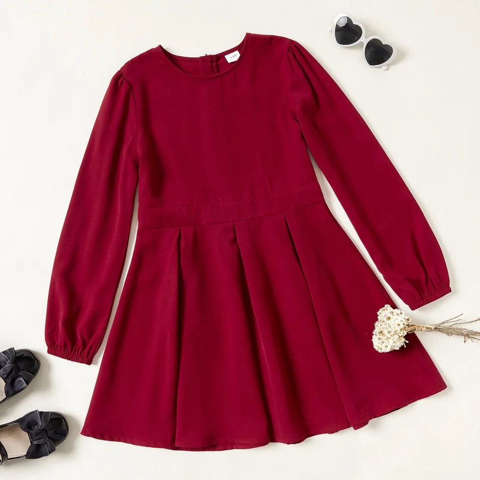

PatPat 2021 New Arrival Spring Happy New Year Kid Girl Retro Dress