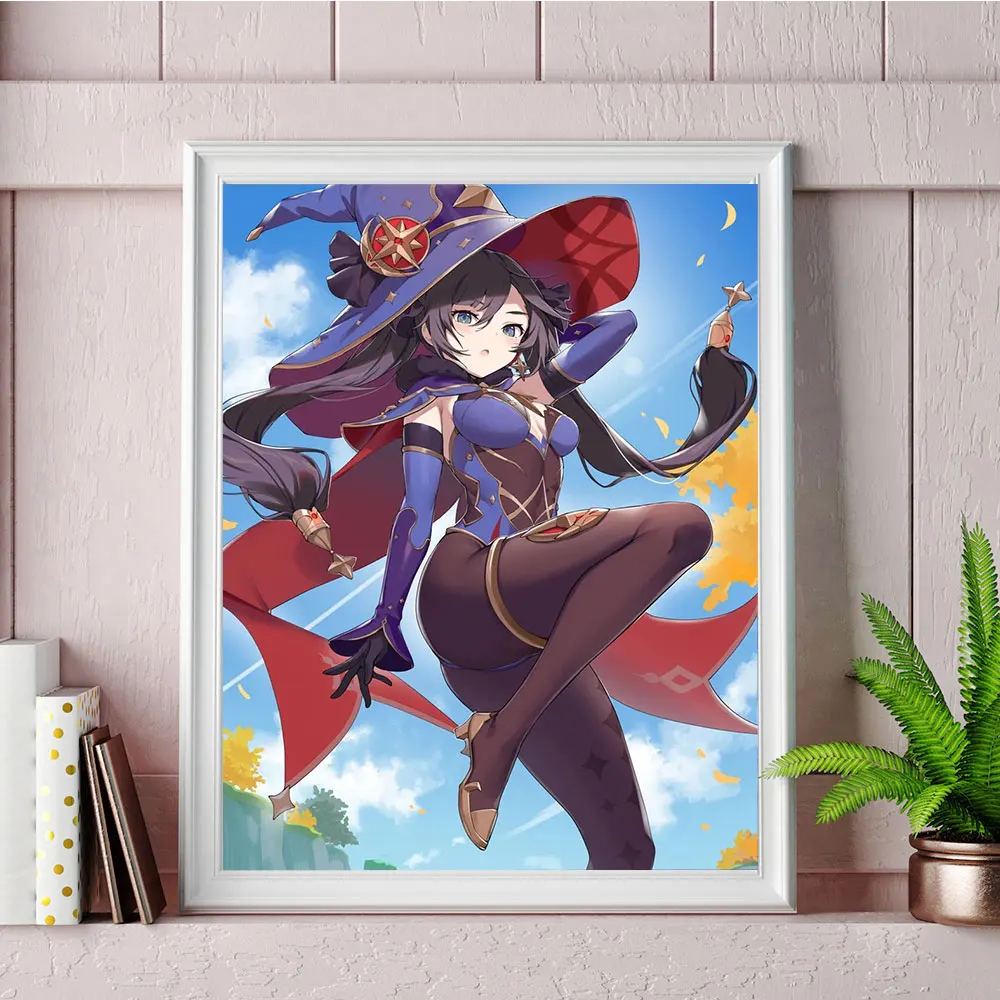 Алмазная живопись аниме Genshin ударная вышивка разразы мозаичная картина Набор для