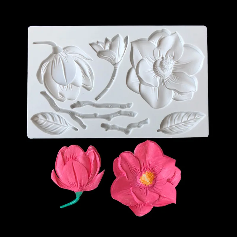 

Large Camellia Rose Stampi in Silicone Per Cemento Resina Plaster Casting DIY Forma De Silicone Mold 3D Flower Forma Silikonowa