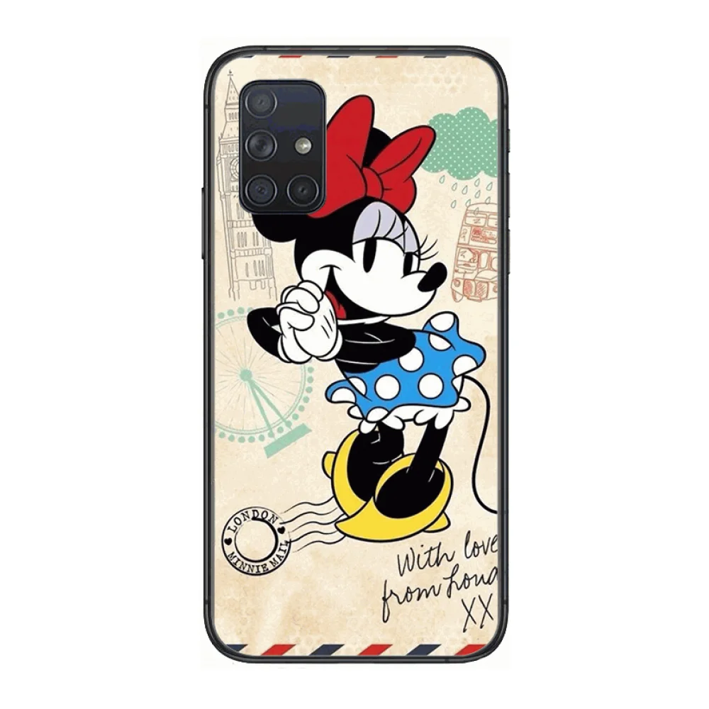 disney Mickey Mouse  Phone Case Hull For Samsung Galaxy A 50 51 20 71 70 40 30 10 E 4G 5G S Black Shell Art Cell Cover images - 6