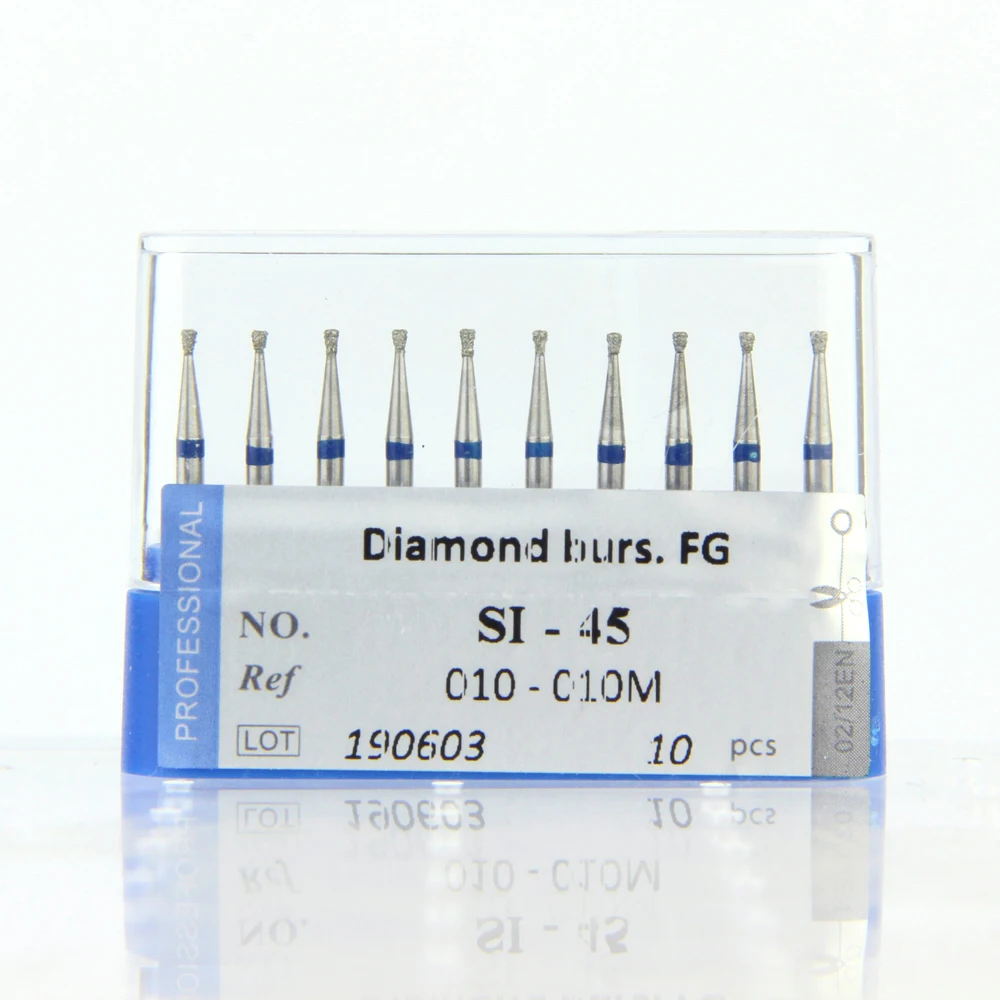 

High Speed Dental Diamond Bur Diameter 20 PCS Drills SI, DI Series For Resin, Porcelain, Soft Jade, Metal Dentures, Teeth